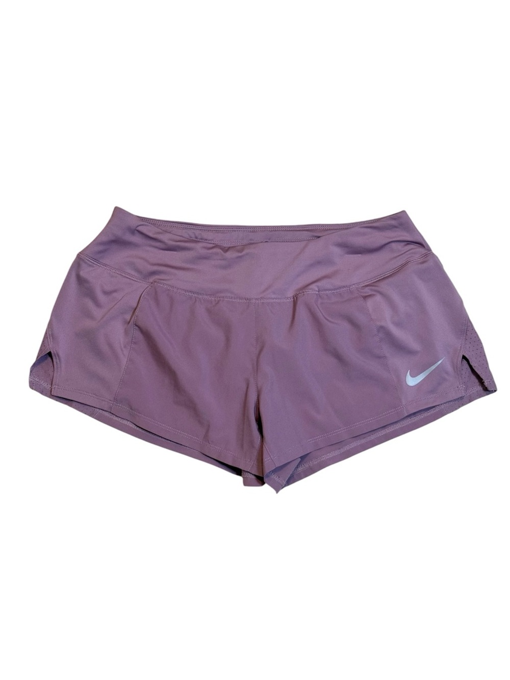 Nike DriFIT Athletic Running Shorts Purple Pink Mauve Built In Liner Athleisure